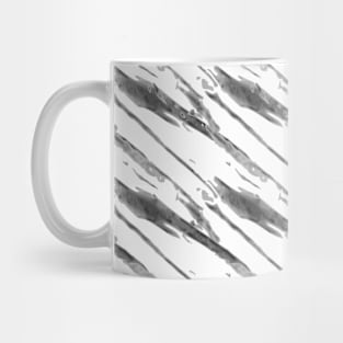 Dark gray oblique abstraction on white background Mug